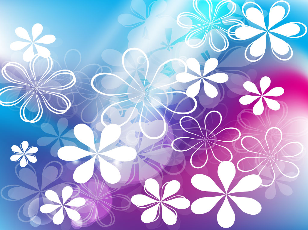 Cute Flowers Vector Background Vector Art Graphics 1024x765 Cute Flowers Vector Background Vector Art Graphics