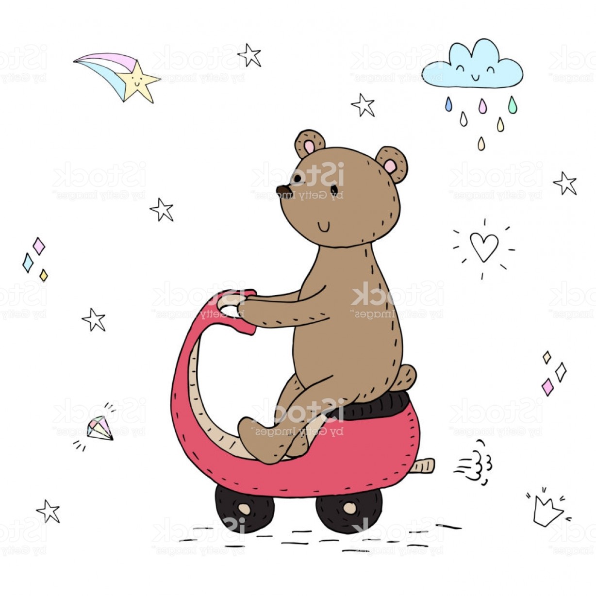 1228x1228 Vector Card With Cute Bear Vector Print Gm Soidergi