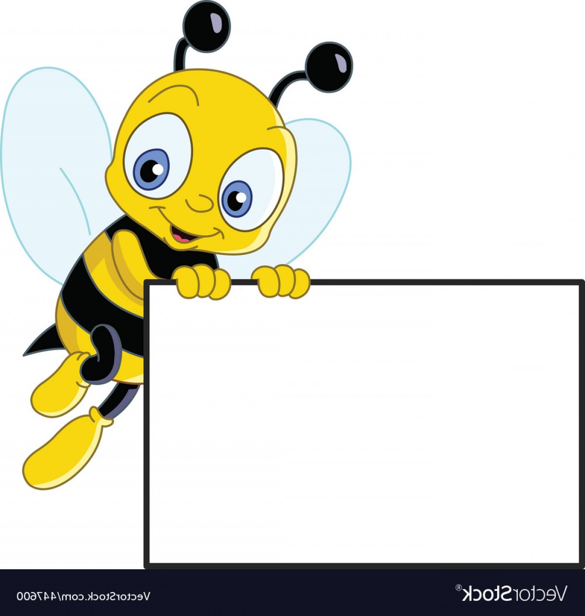 1200x1264 Cute Bee With Sign Vector Geekchicpro