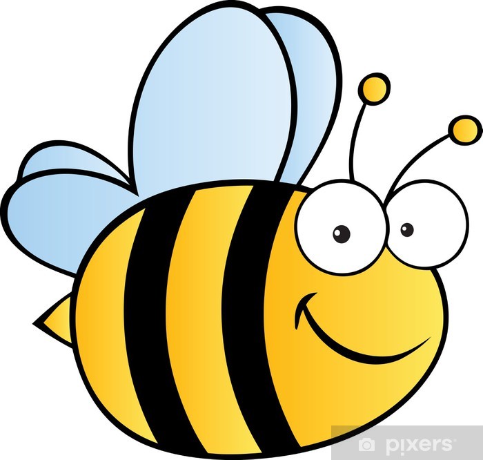 700x666 Cute Cartoon Bee Vector Illustration Poster