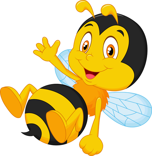 500x514 Cute Bee Cartoon Vector Illustration Free Download