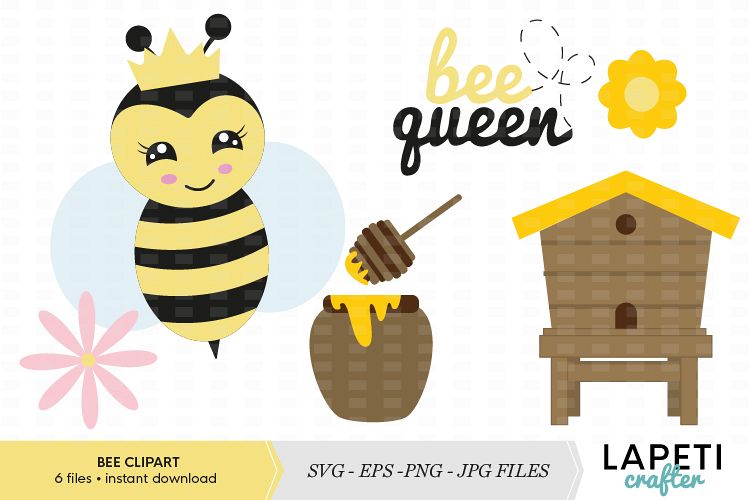 750x500 Cute Bee Vector Clipart And Illustrations Collection
