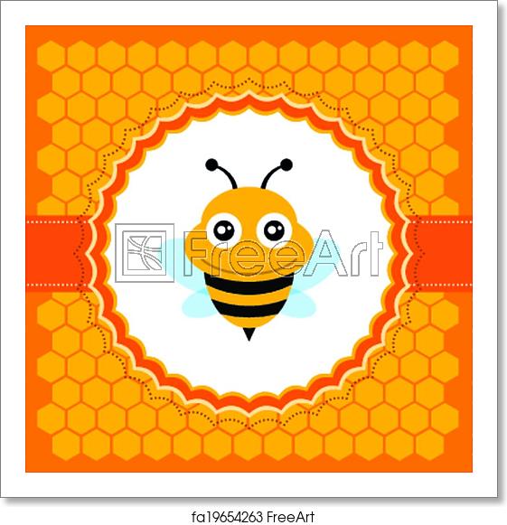 561x581 Free Art Print Of Cute Bee Cute Bee Vector Illustration