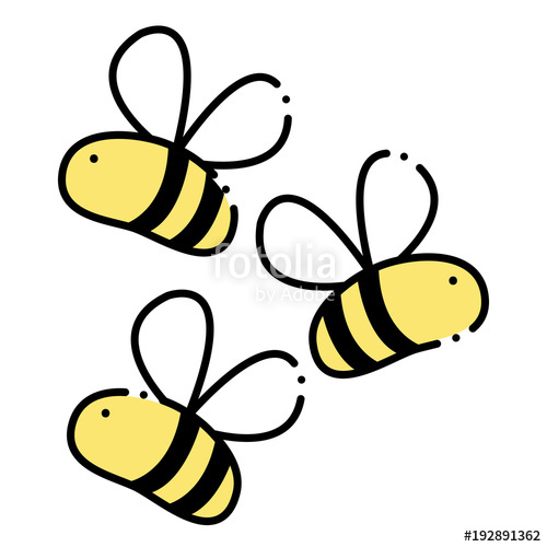 500x500 Color Cute Bees Insect Animal Flying Stock Image And Royalty Free
