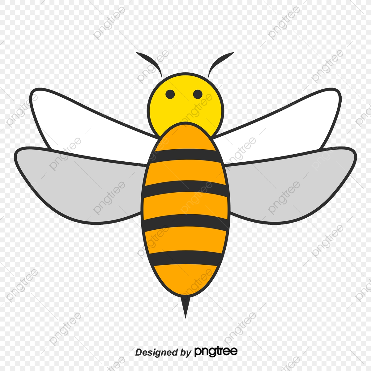 1200x1200 Cartoon Bee, Cartoon Vector, Bee Vector, Cute Bee Png And Vector