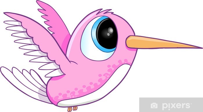 700x386 Cute Humming Bird Vector Illustration Art Wall Mural Pixers