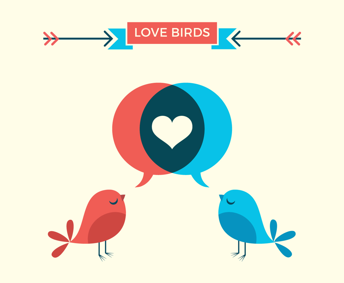 1136x936 Cute Love Birds Vector Art Graphics