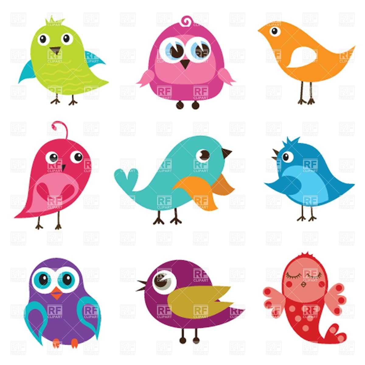 1200x1200 Cartoon Cute Birds Vector Image Of Plants And Animals Mcherevan