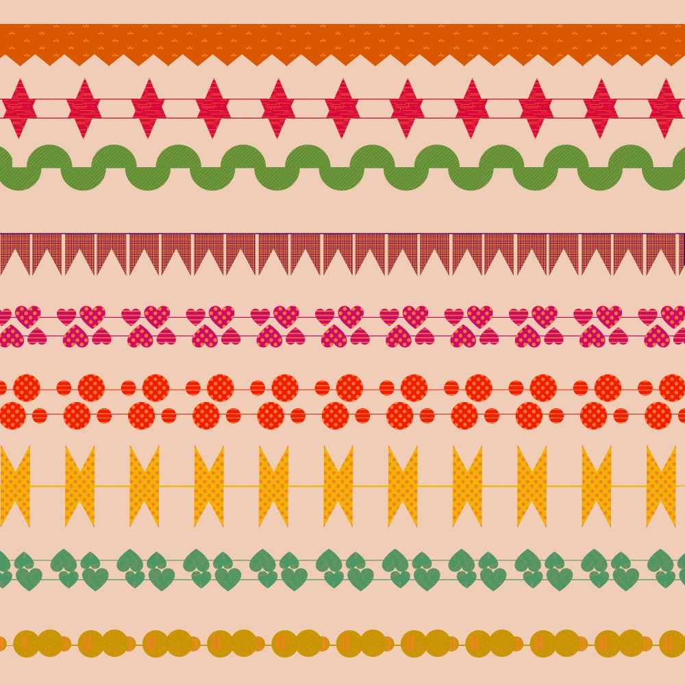 1000x1000 Cute Border Vector Set