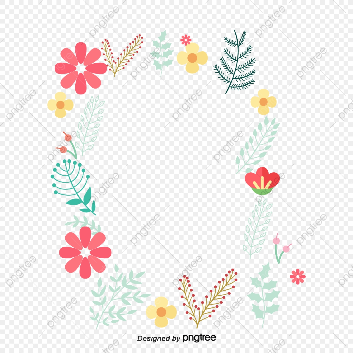 1200x1200 Small Fresh Cute Borders, Vector Png, Small Fresh, Lovely Flowers