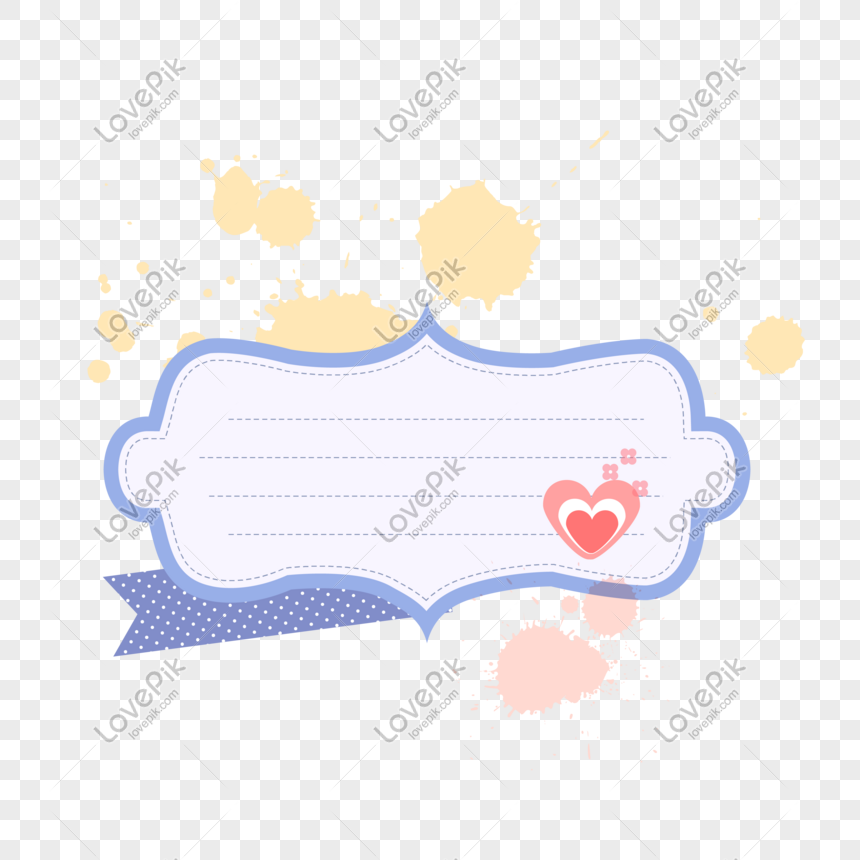 860x860 Vector Cartoon Cute Blue Border Png Image Picture Free Download