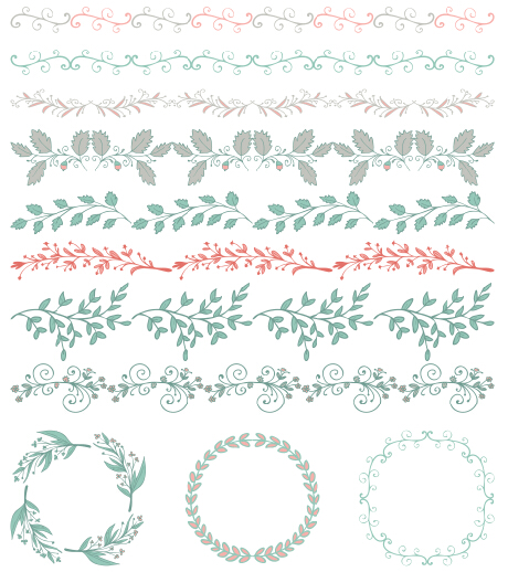 460x518 Borders With Frame And Laurel Wreath Cute Vector Free Download