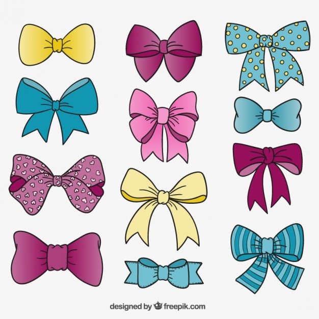 626x626 Free Vector Cute Bow Ties