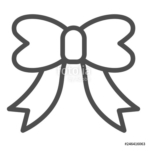 Ribbon Bow Line Icon Festive Decor Vector Illustration Isolated 500x500 Ribbon Bow Line Icon Festive Decor Vector Illustration Isolated