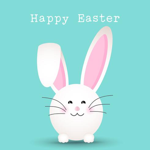 490x490 Easter Background With Cute Bunny