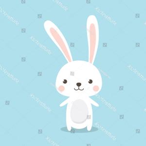 300x300 Happy Easter Bunny Vector Illustration Cute Geekchicpro