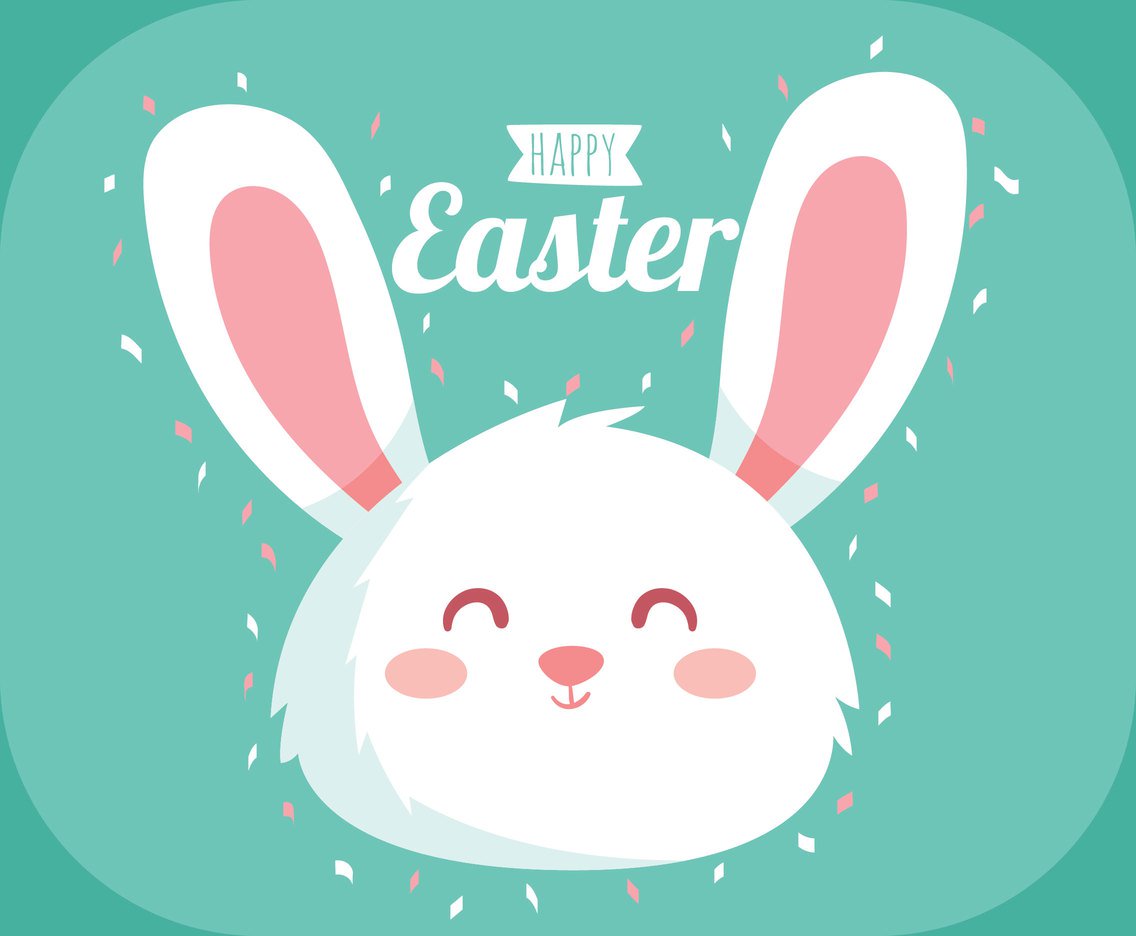 1136x936 Happy Easter Cute Bunny Vector Vector Art Graphics