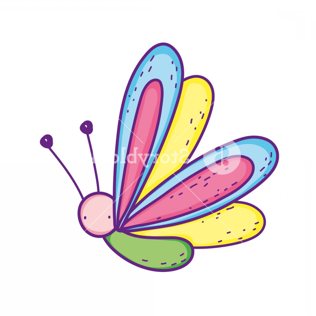 1200x1200 Cute And Little Butterfly Vector Illustration Design