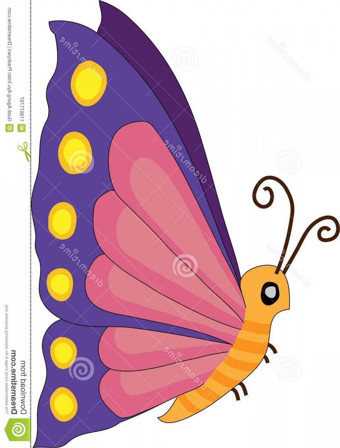 1183x1560 Cute Butterfly Vector Colorful Wings Has Big Can Fly High Image