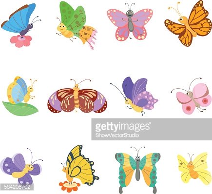 435x398 Cute Butterfly Vector Isolated On White Premium Clipart