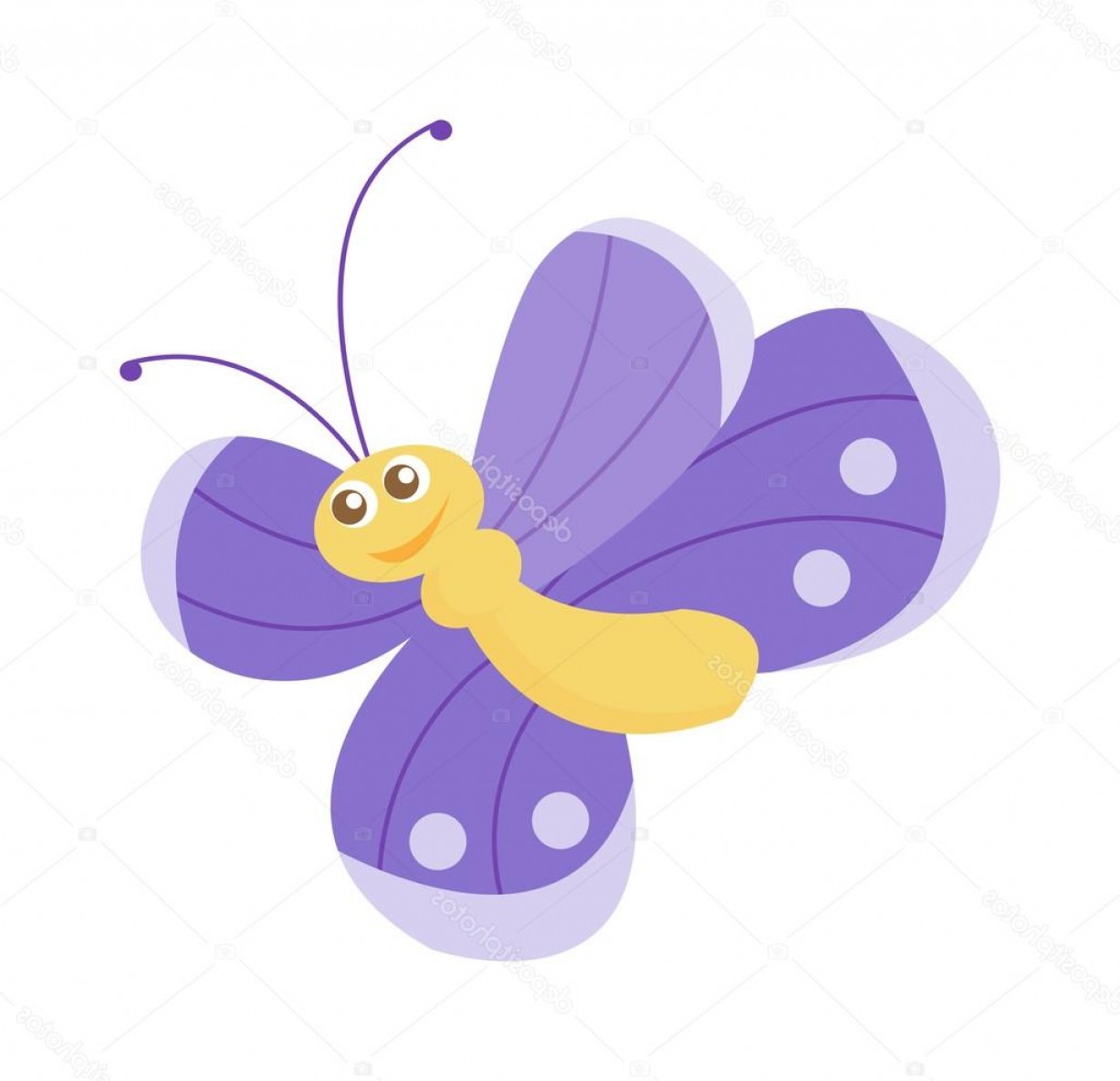 1227x1184 Stock Illustration Cute Butterfly Vector Isolated On Handandbeak