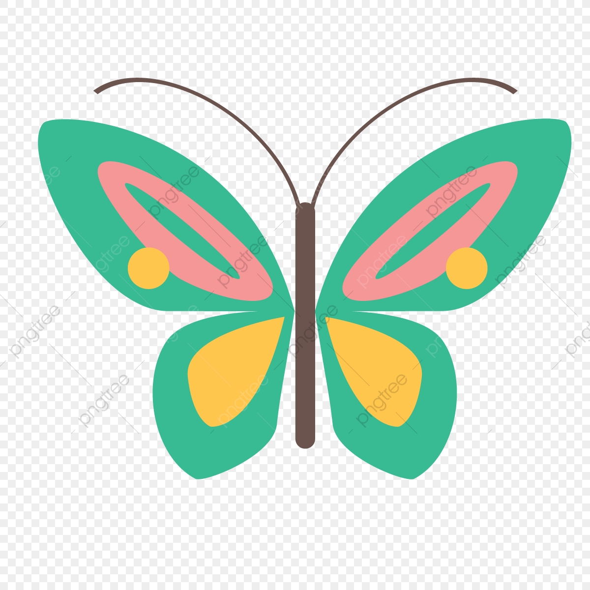 1200x1200 Cute Butterfly, Petal, Childly Png And Vector With Transparent