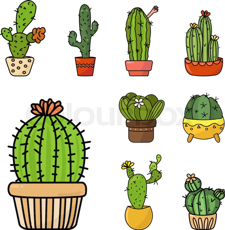 782x800 Set Of Cute Cartoon Doodle Vector Stock Vector Colourbox