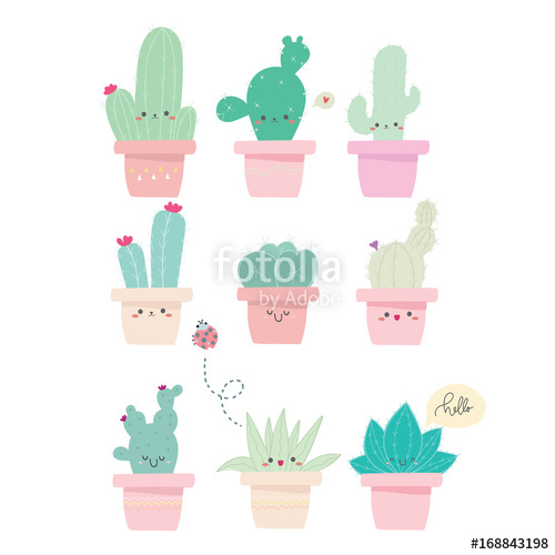 500x500 Cute Cactus Stock Image And Royalty Free Vector On Fotolia