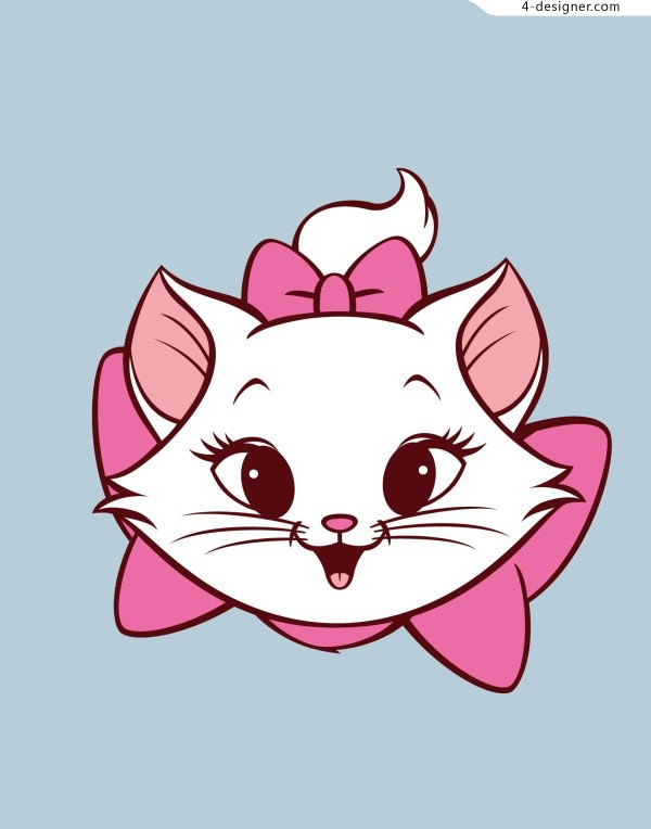 600x764 Designer Cute Cat Vector Material