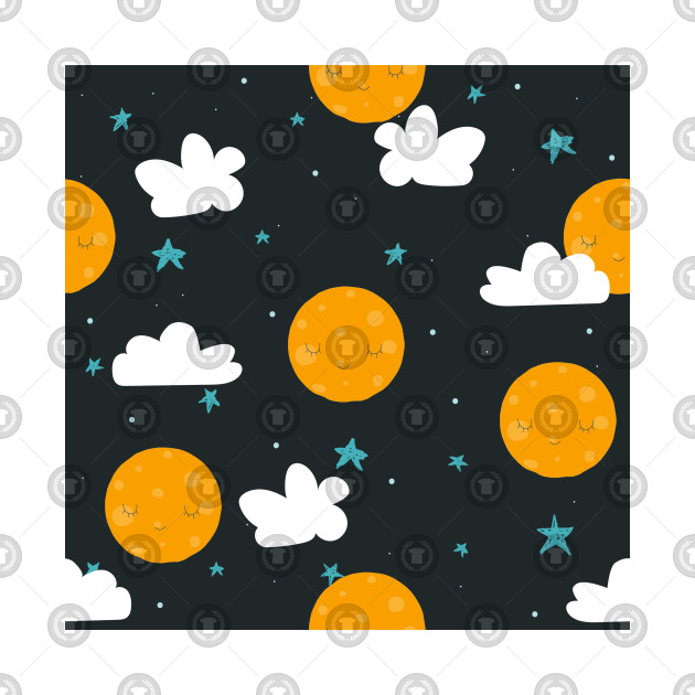 630x630 Cute Clouds Moon Stars Vector