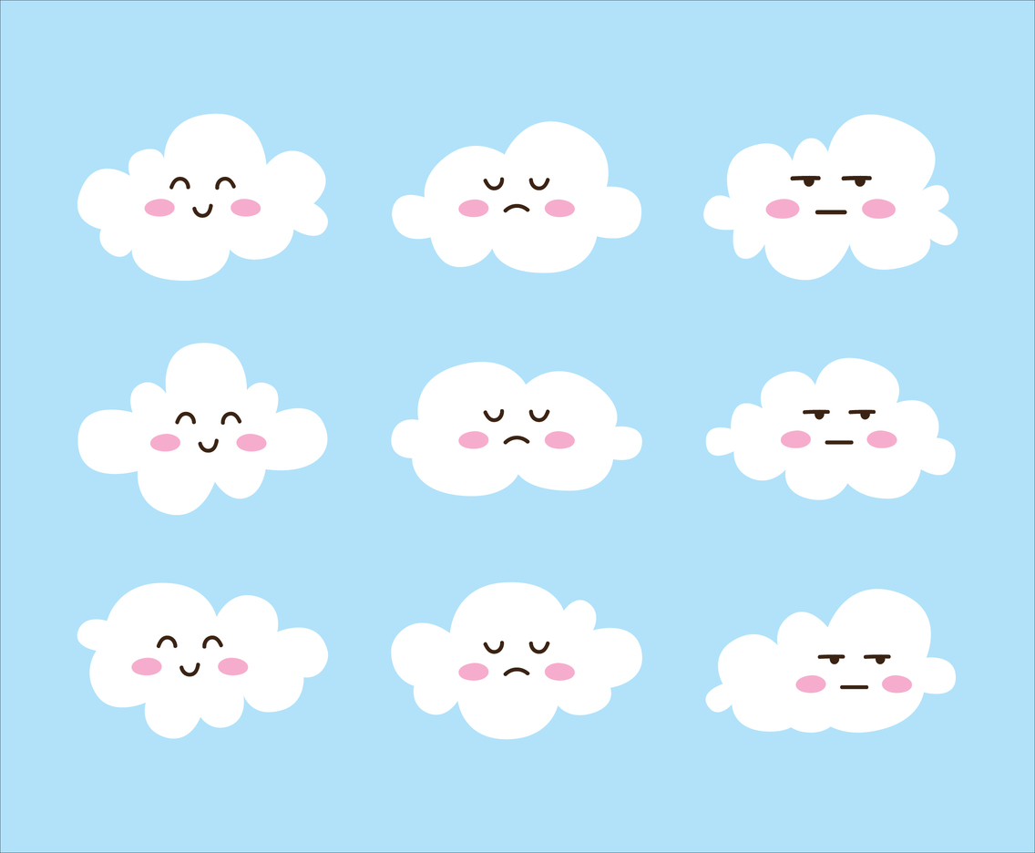 Cute Cloud Vector at Vectorified.com | Collection of Cute Cloud Vector ...