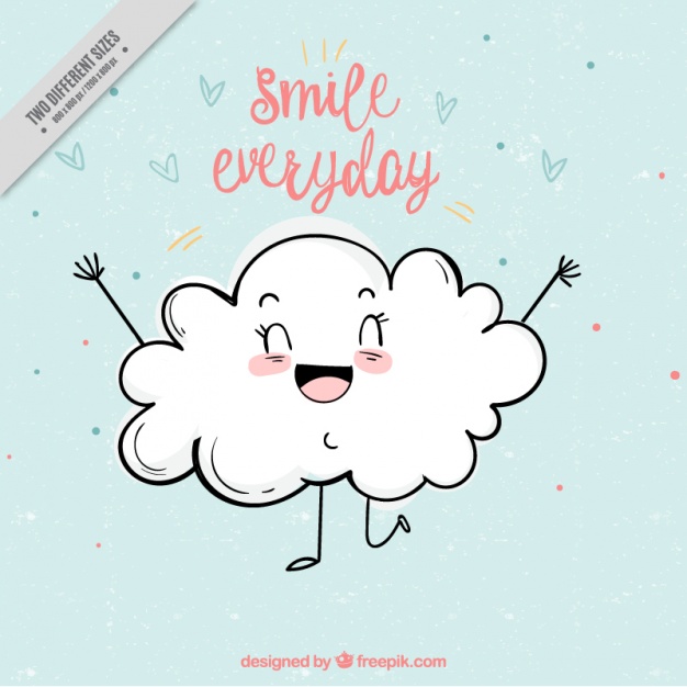 626x626 Cute Background Of Smiling Cloud Vector Free Download