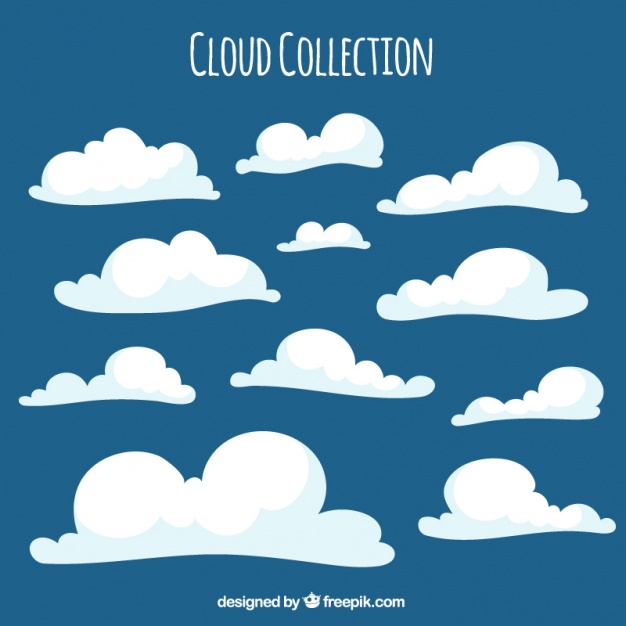 626x626 Cute White Fluffy Clouds Vector Free Download