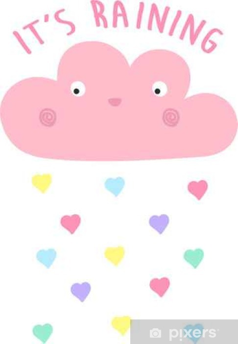 486x700 Cute Cartoon Cloud Vector Door Sticker