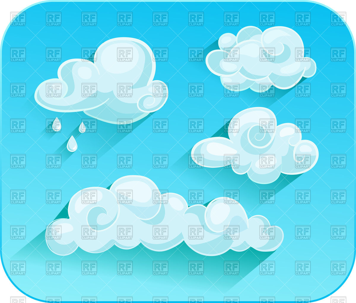 1200x1022 Cartoon Cute Clouds Vector Image Of Design Elements Rodnikovay