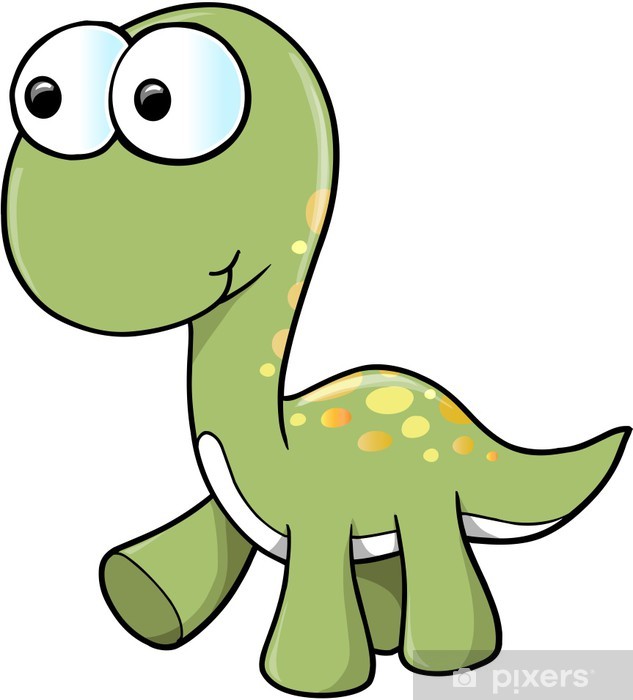 633x700 Cute Dinosaur Vector Wall Mural We Live To Change