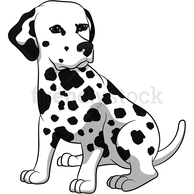 800x800 Cute Dalmatian Dog Cartoon Vector Clipart
