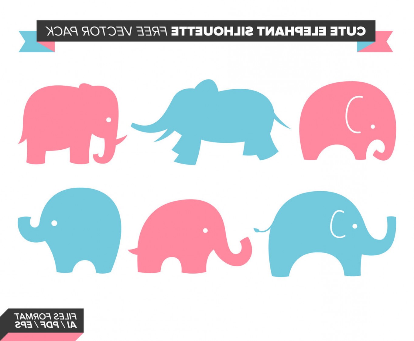 1363x1123 Cute Elephant Silhouette Free Vector Pack Soidergi