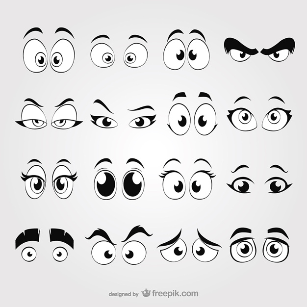 626x626 Cartoon Eyes Vector Free Download