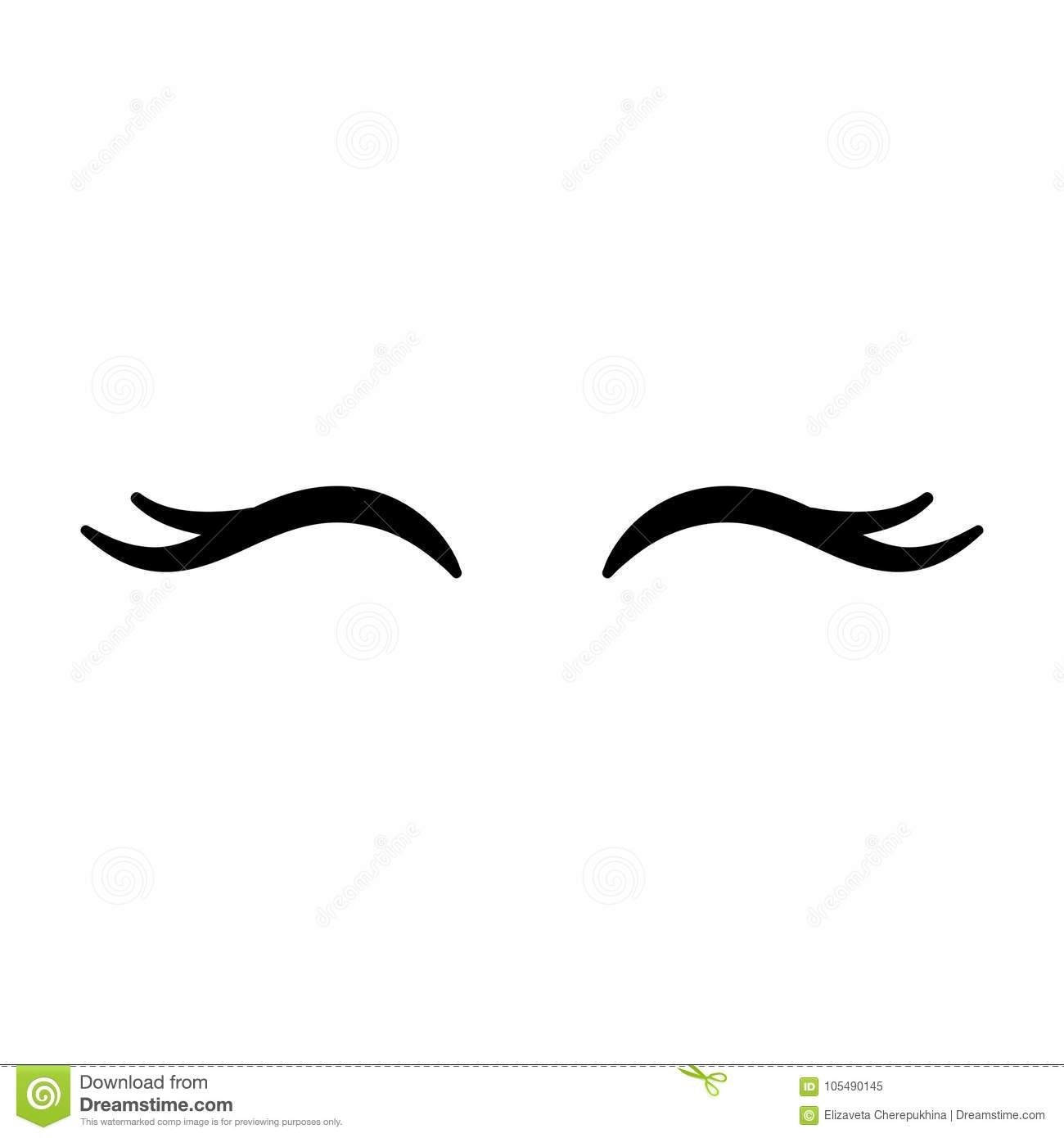 1300x1390 Vector Eyelashes Closed Eyes Vector Icon Stock Vector
