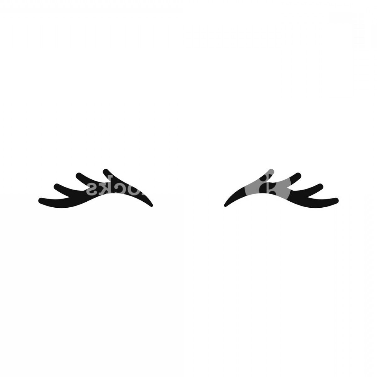 1200x1200 Vector Unicorn Eyelashes Closed Eyes Vector Icon Cute Design