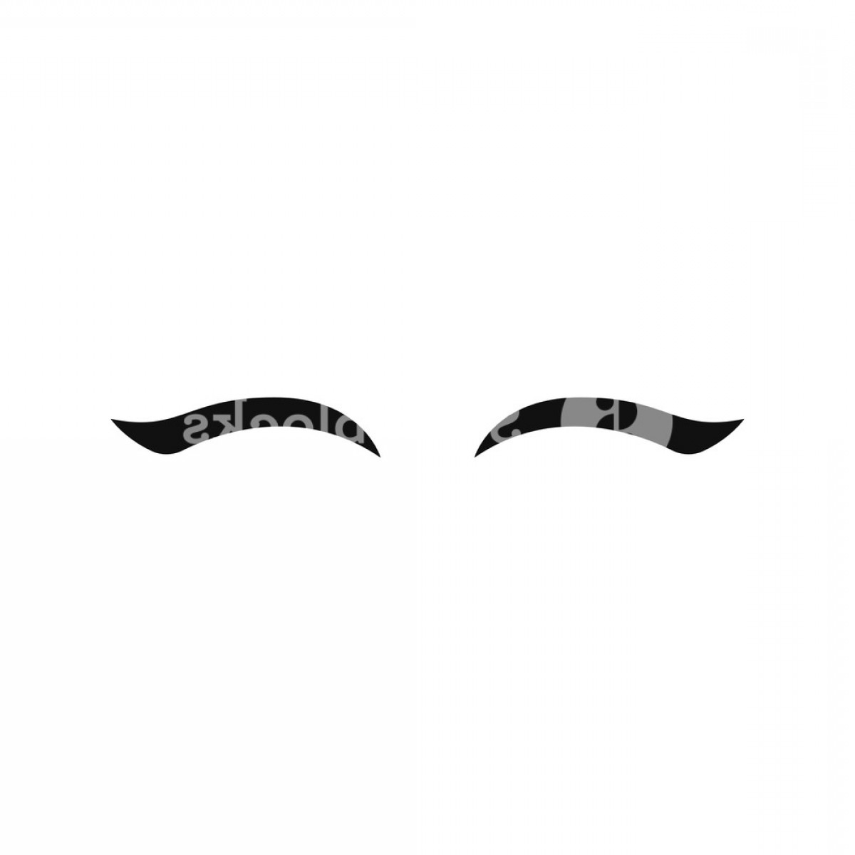 1200x1200 Vector Unicorn Eyelashes Closed Woman Eyes Vector Icon Cute Design