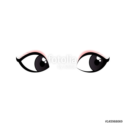 500x500 Cute Eyes View Icon Vector Illustration Design Stock Image