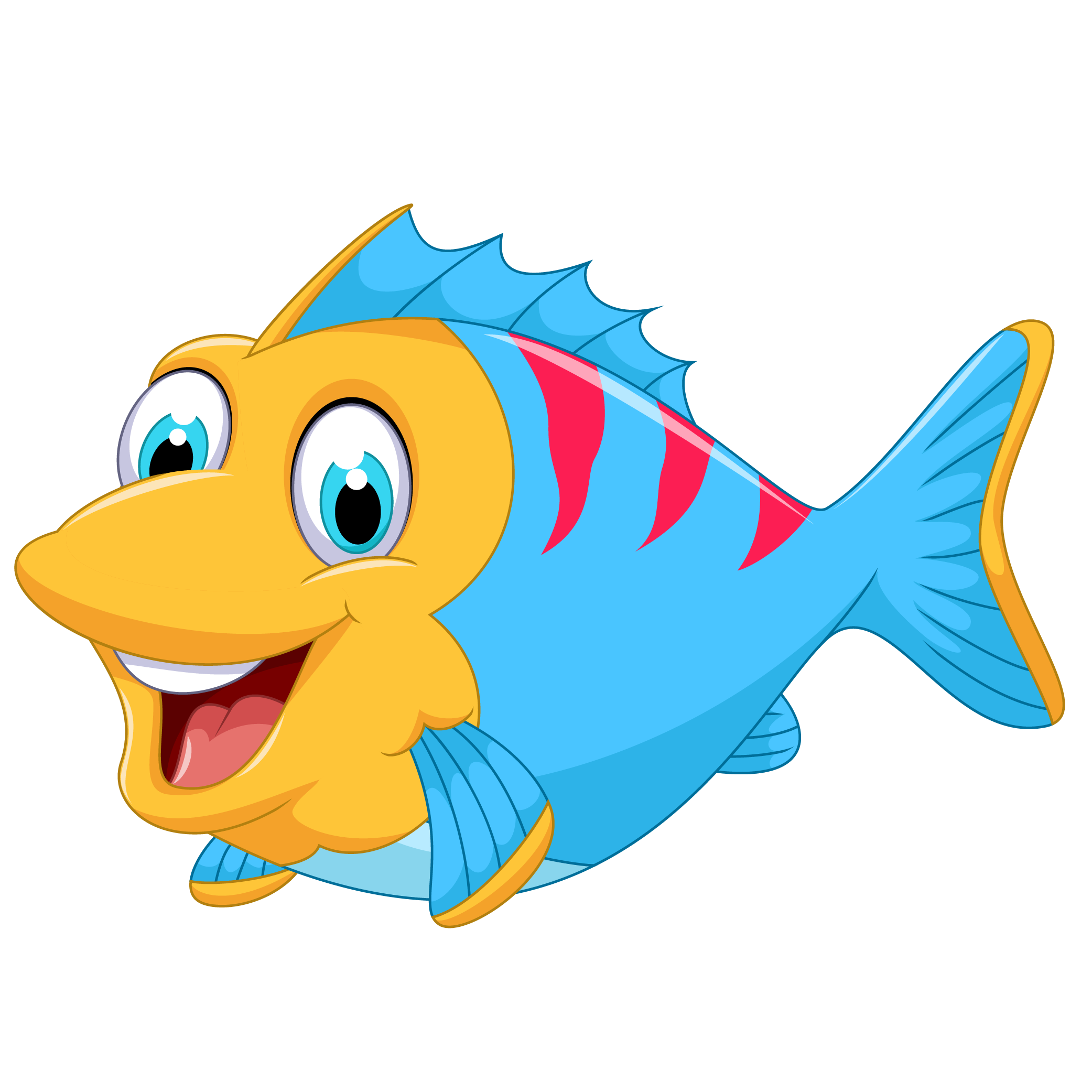 2083x2083 Download Cute Fish Vector Marine Cartoon Png Download Free Clipart