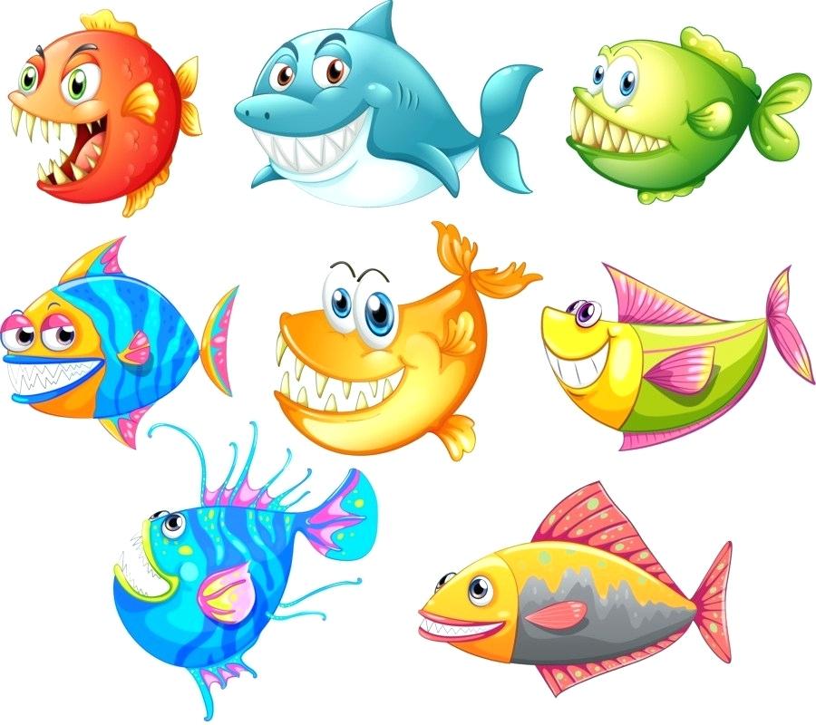 900x800 Cute Fish Cartoon