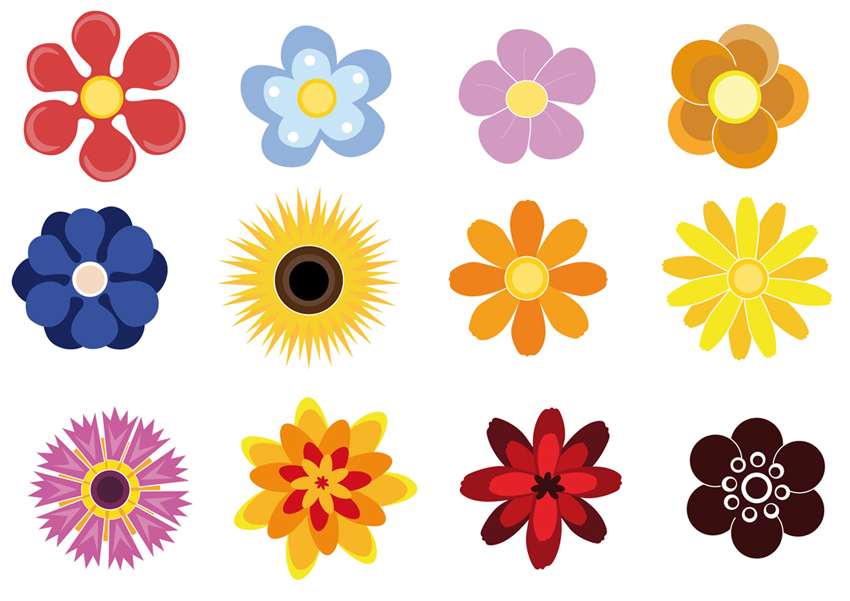 850x601 Cute Flowers Vector Art Graphics