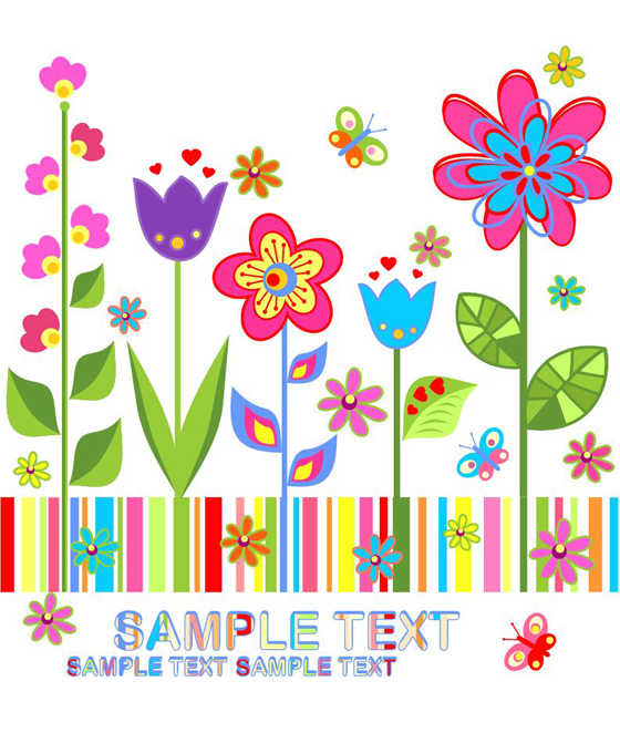 560x662 Draw Cute Flower Vectors Material Free Download