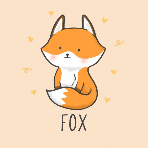 626x626 Cute Fox Cartoon Hand Drawn Style Vector Premium Download