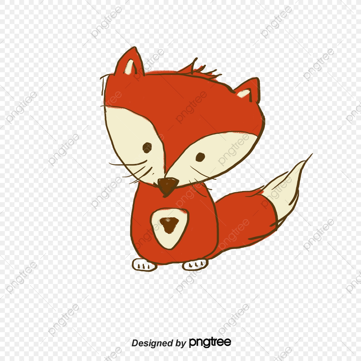 1200x1200 Cute Fox, Fox Vector, Cartoon Fox, Hand Painted Fox Png And Vector