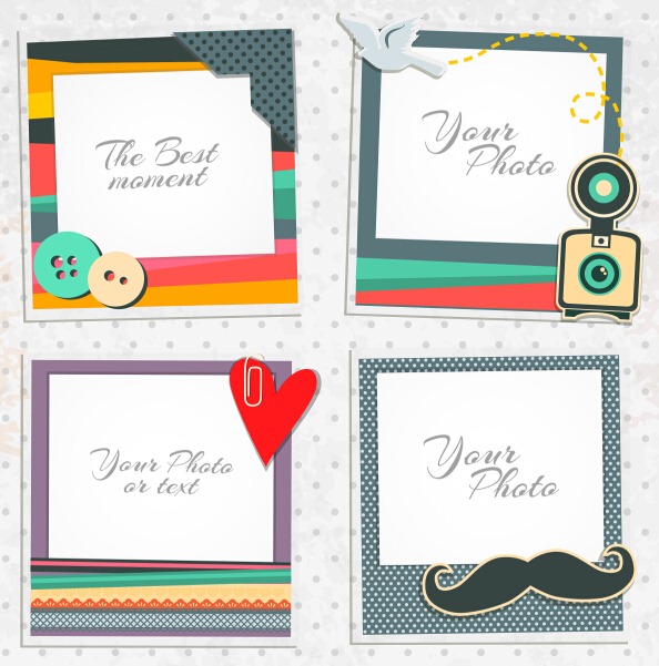 Cute Photo Frame Vector Set Download My Free Photoshop World 594x601 Cute Photo Frame Vector Set Download My Free Photoshop World